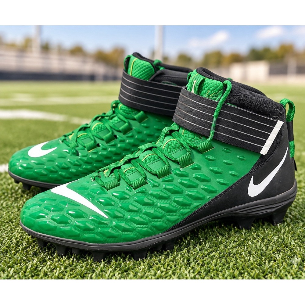 Nike Force Savage Pro 2 Cleats Mens 16 Green Black AH4000-301 Rare Size